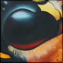 Augenblick eines Bienenwolfs; Acryl auf Leinwand;
30 x 30 cm
